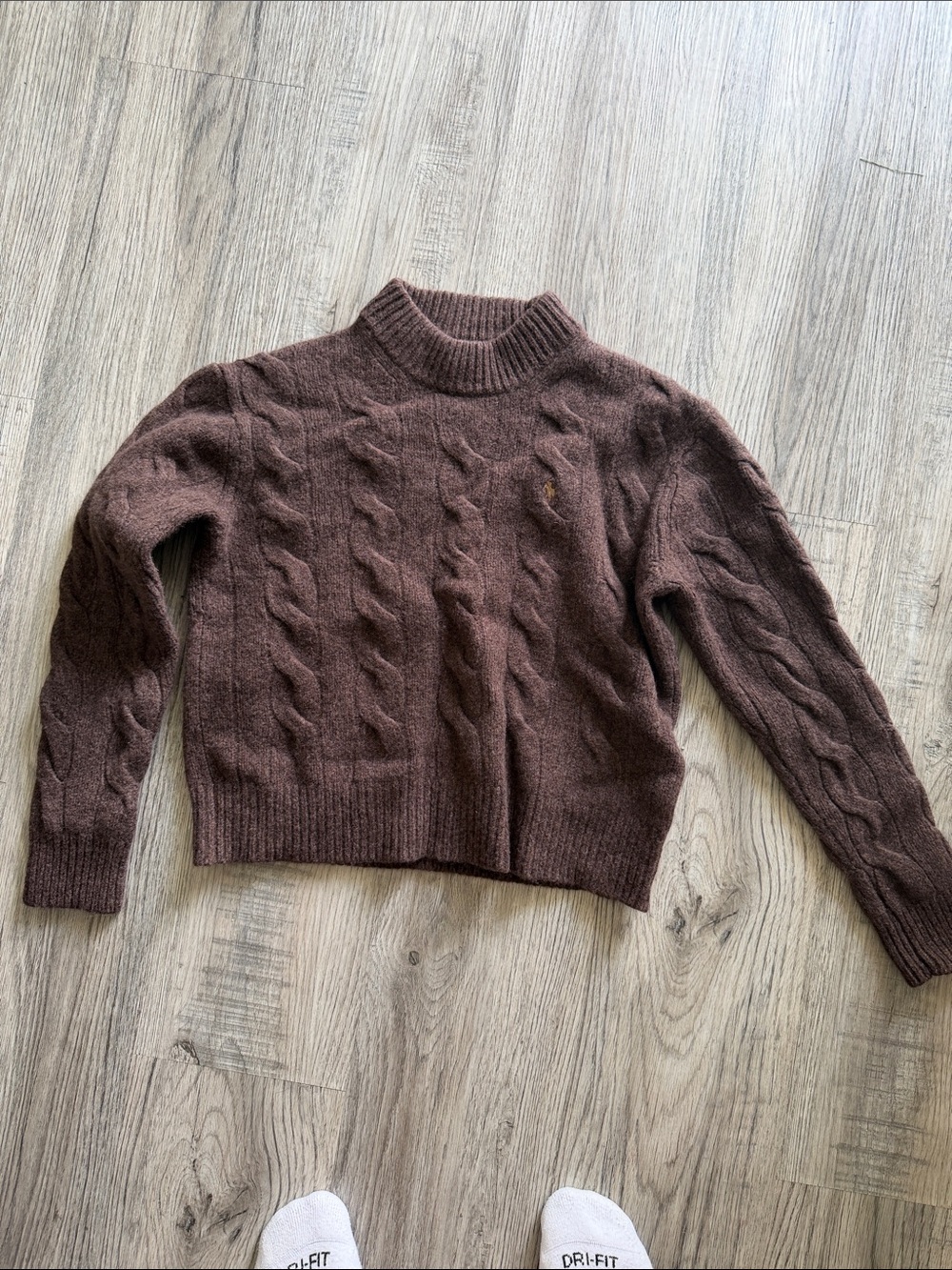 Women's Cable Wool Cashmere MockNeck Sweater